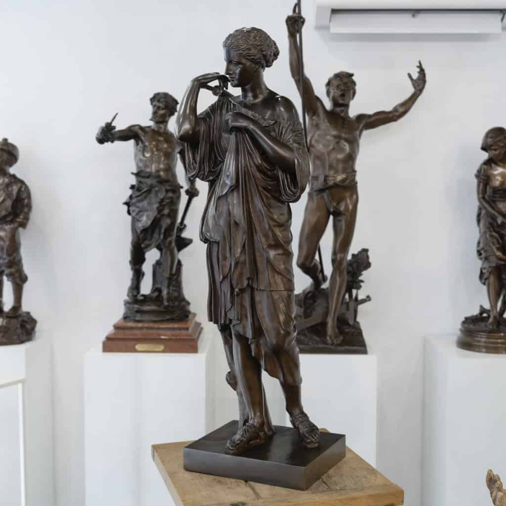 Sculpture – Diane De Gabies , Ferdinand Barbedienne Fondeur – Bronze 5