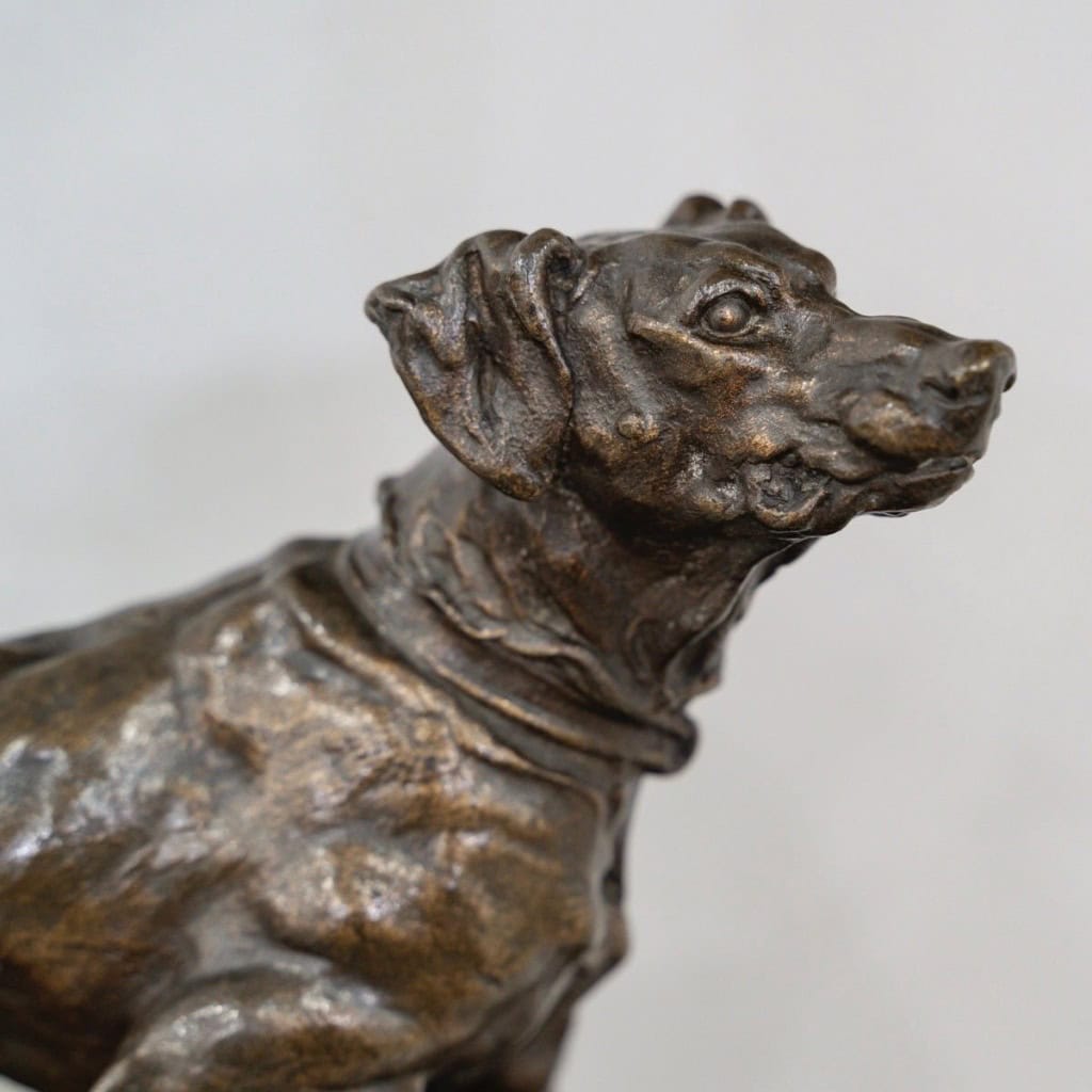 Sculpture – Chien Braque Marly , Pierre – Jules Mêne (1810-1879) – Bronze 4