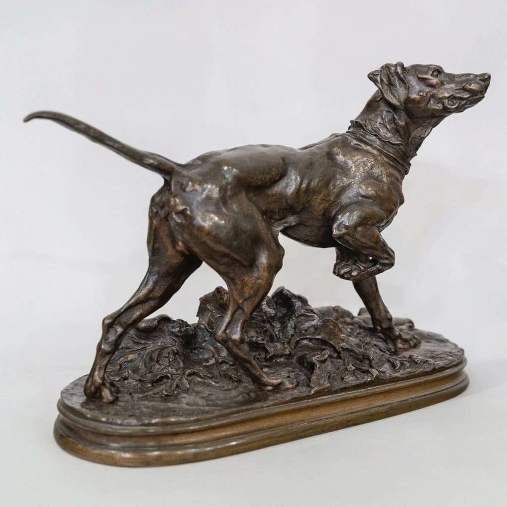 Sculpture – Chien Braque Marly , Pierre – Jules Mêne (1810-1879) – Bronze 5
