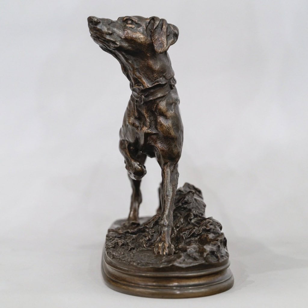 Sculpture – Chien Braque Marly , Pierre – Jules Mêne (1810-1879) – Bronze 6