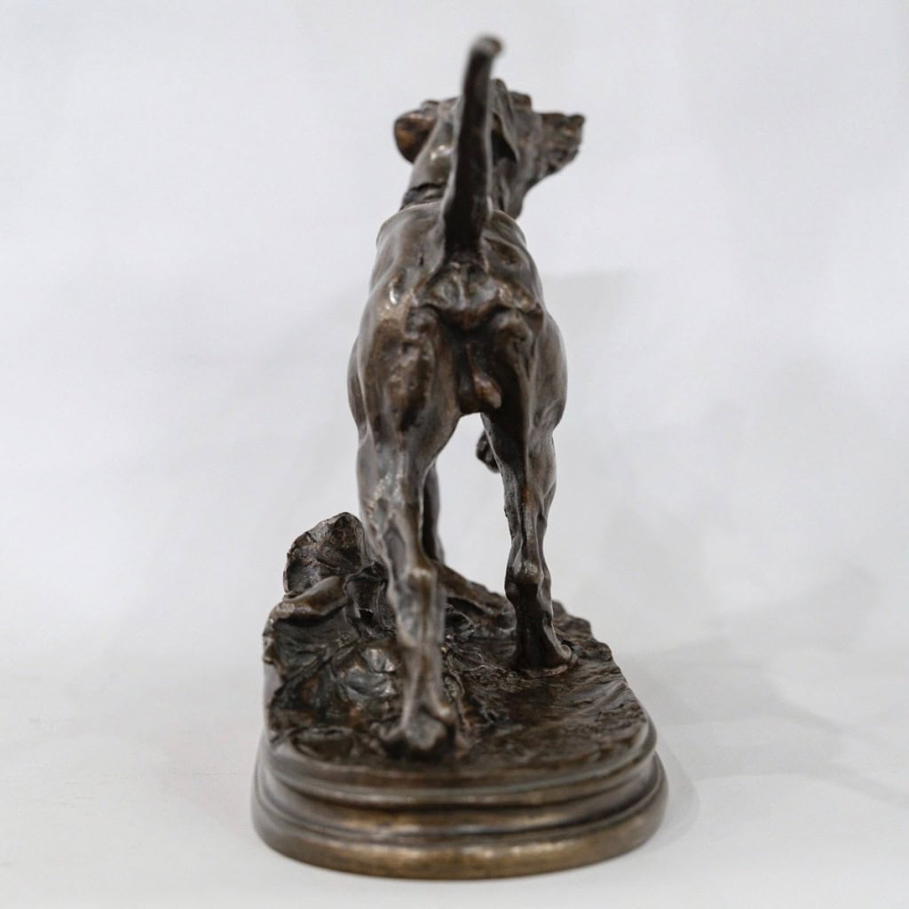 Sculpture – Chien Braque Marly , Pierre – Jules Mêne (1810-1879) – Bronze 9