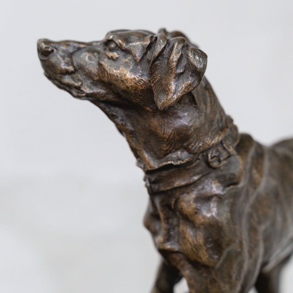 Sculpture – Chien Braque Marly , Pierre – Jules Mêne (1810-1879) – Bronze 8