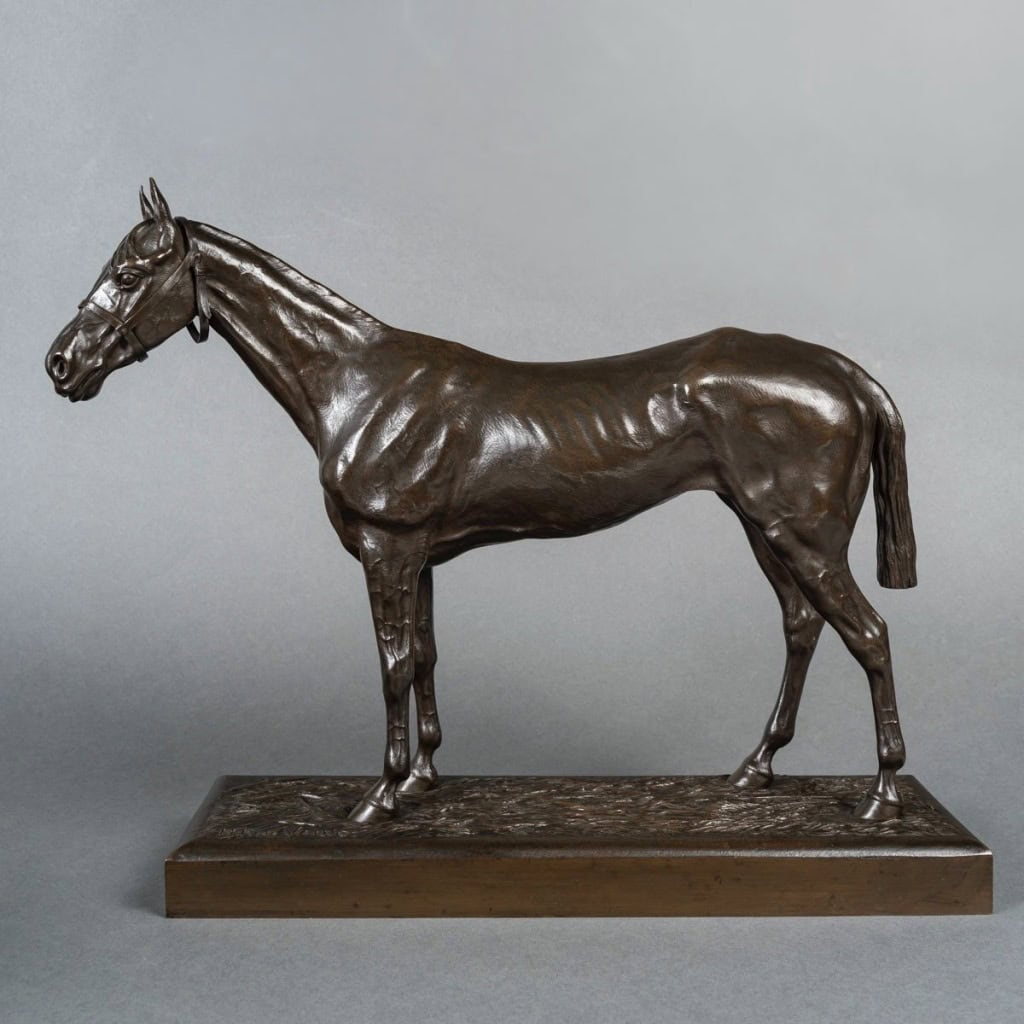 Sculpture – Cheval De Course , Henri De Vains (1851-1909) – Bronze 3