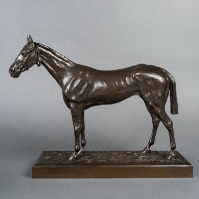 Sculpture – Cheval De Course , Henri De Vains (1851-1909) – Bronze