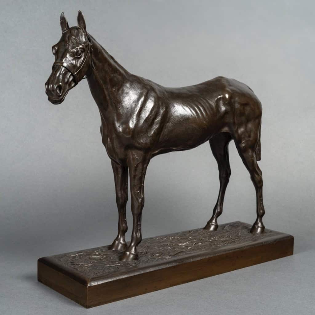 Sculpture – Cheval De Course , Henri De Vains (1851-1909) – Bronze 6