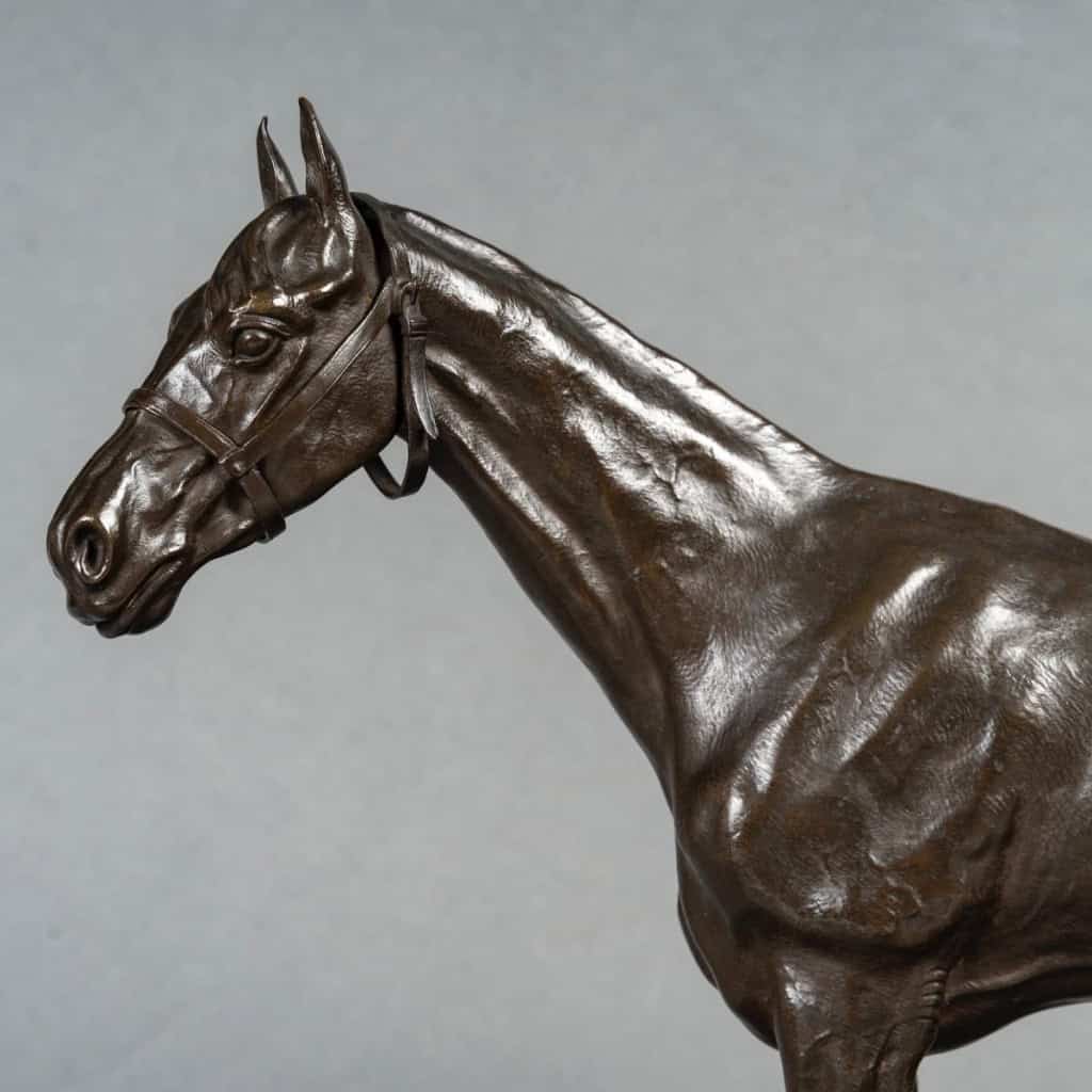 Sculpture – Cheval De Course , Henri De Vains (1851-1909) – Bronze 4