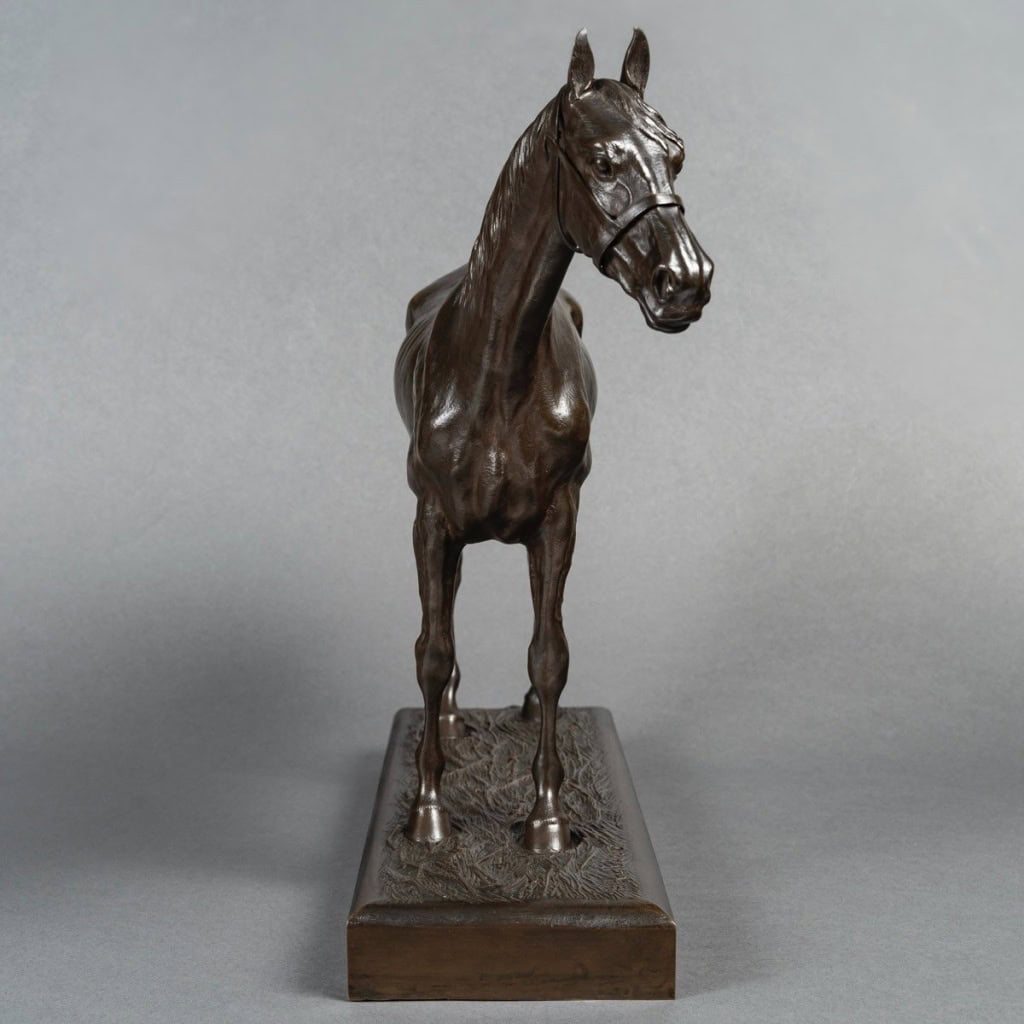 Sculpture – Cheval De Course , Henri De Vains (1851-1909) – Bronze 5