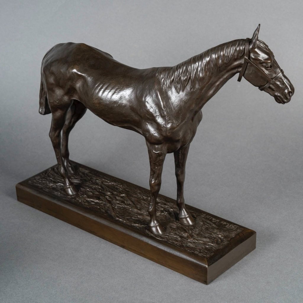Sculpture – Cheval De Course , Henri De Vains (1851-1909) – Bronze 7