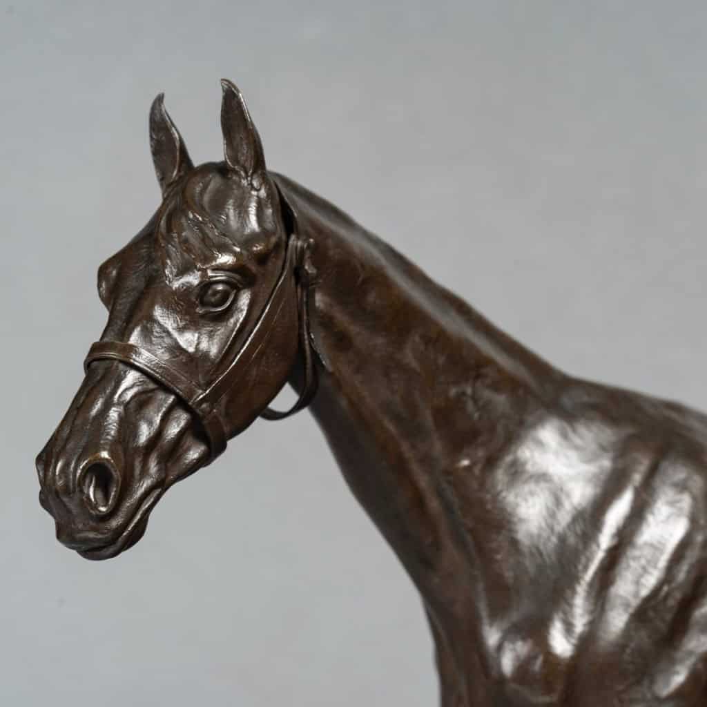 Sculpture – Cheval De Course , Henri De Vains (1851-1909) – Bronze 9