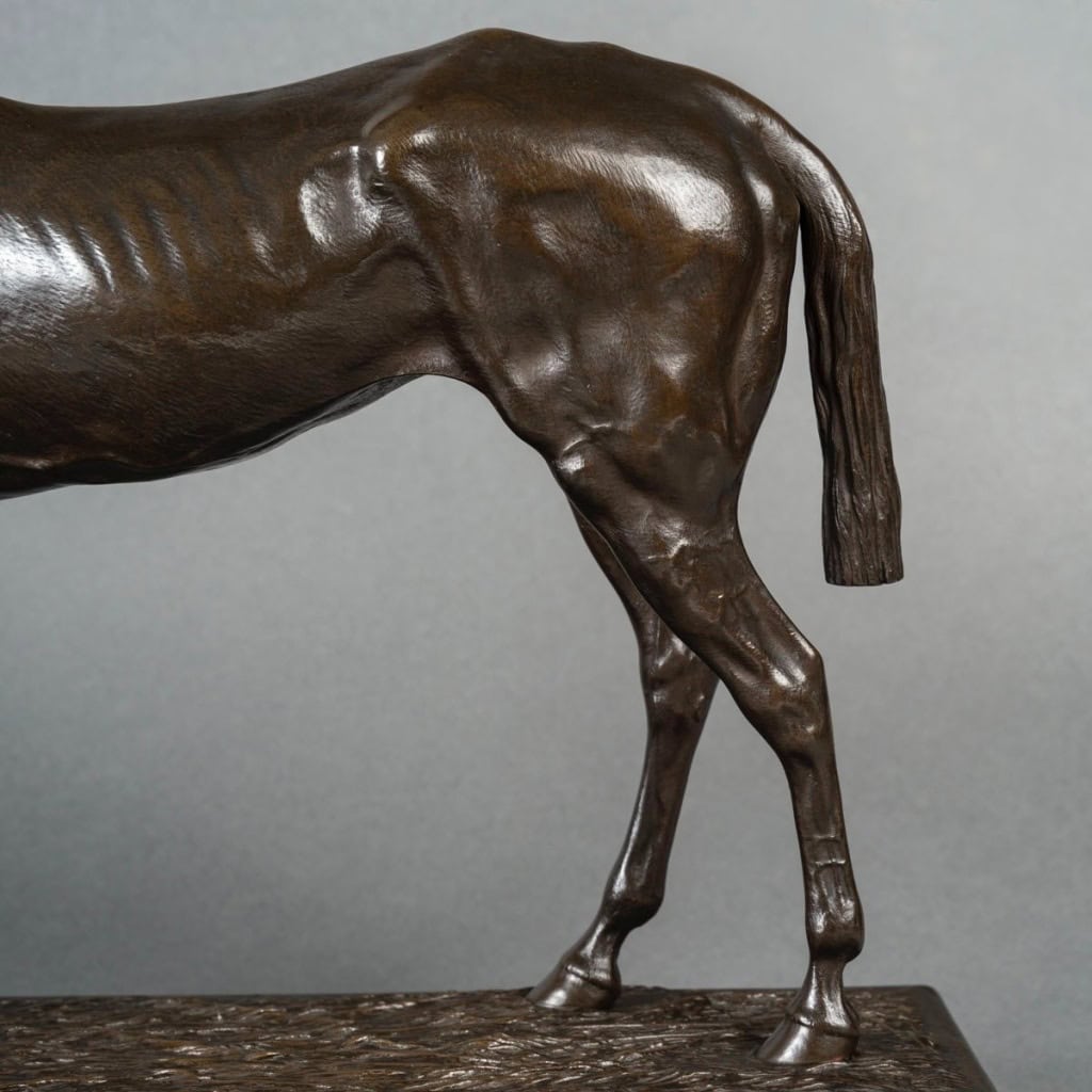 Sculpture – Cheval De Course , Henri De Vains (1851-1909) – Bronze 12