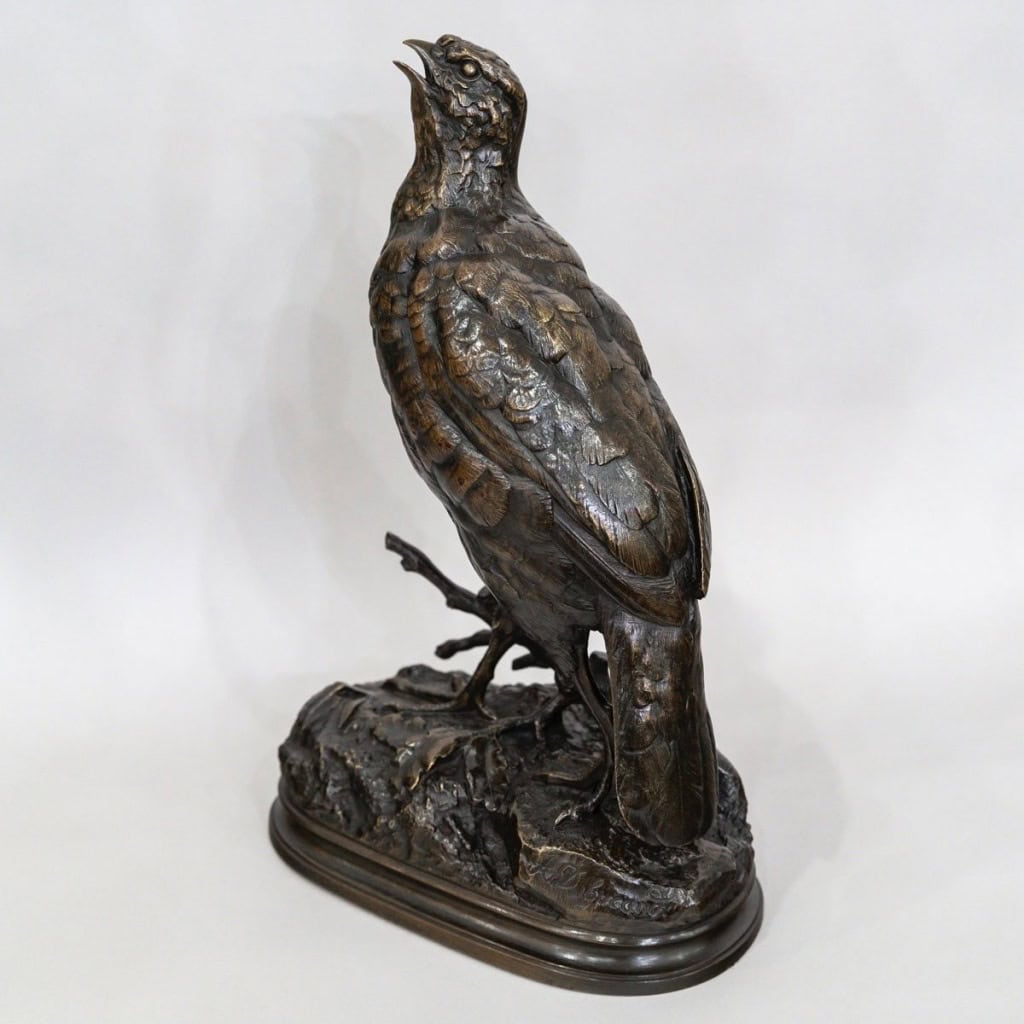 Sculpture – La Perdrix , Alfred Dubucand (1828 – 1894) – Bronze 5