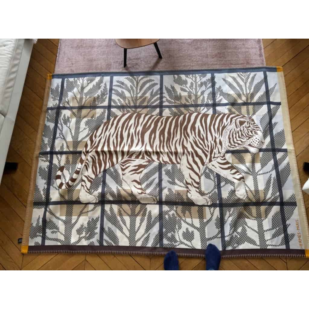 HERMES ,Plaid Tigre Altaï 7