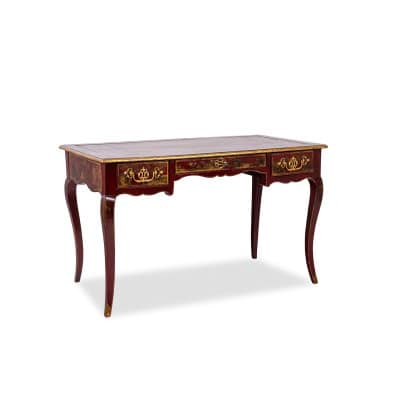 Bureau plat de style Louis XV à décor de scènes lacustres. Circa 1800. LS60861809U