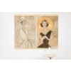 Toile peinte représentant une élégante des années 1950. Contemporain. LS6135675T 12
