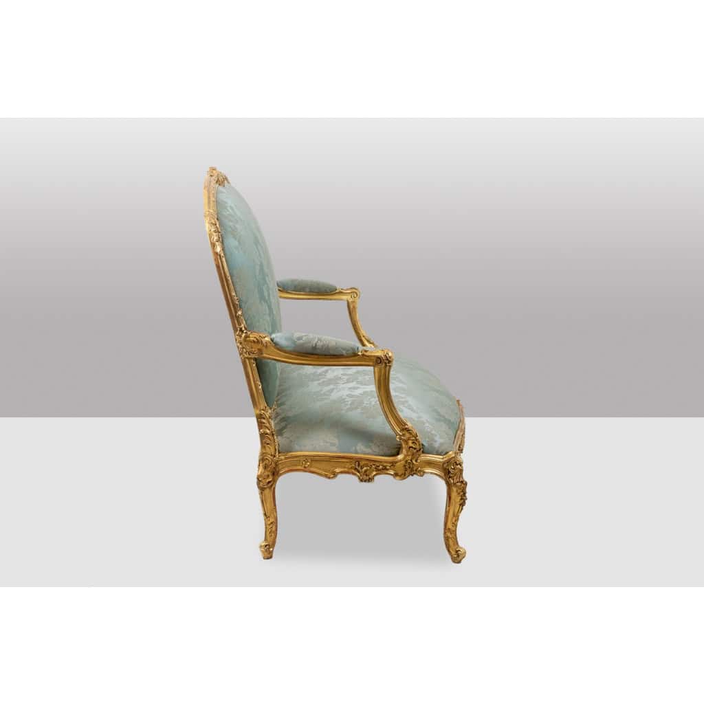 Salon de style Louis XV à chassis en bois doré. Circa 1880. LS61405700/5B 6