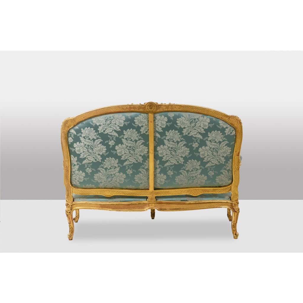 Salon de style Louis XV à chassis en bois doré. Circa 1880. LS61405700/5B 7