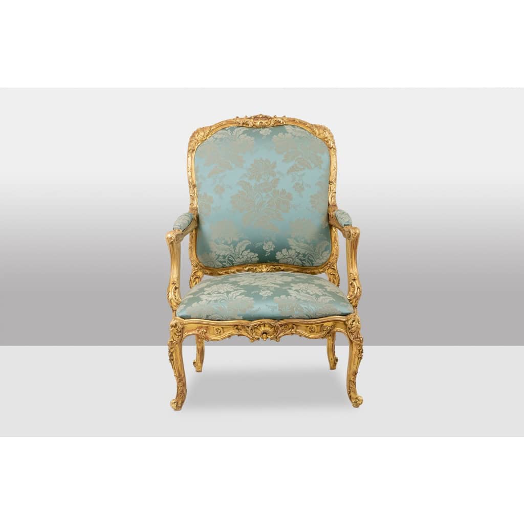 Salon de style Louis XV à chassis en bois doré. Circa 1880. LS61405700/5B 8
