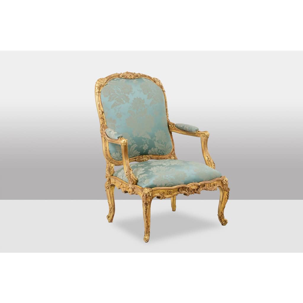 Salon de style Louis XV à chassis en bois doré. Circa 1880. LS61405700/5B 9