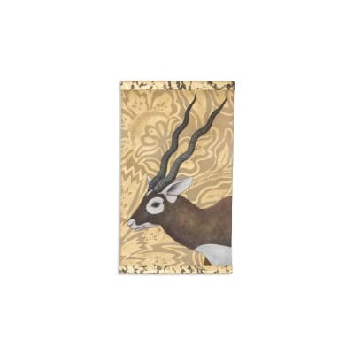 Toile peinte représentant une gazelle. Travail contemporain. LS6338501P