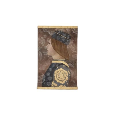 Toile peinte représentant un portrait italien de style Renaissance. LS6335671M