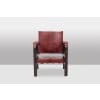 Fauteuil « Safari » en bois et cuir cognac. Années 1960/70. 16