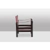 Fauteuil « Safari » en bois et cuir cognac. Années 1960/70. 17