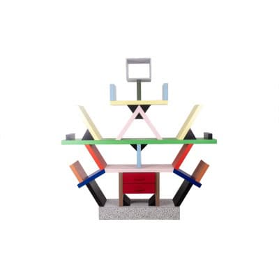 Ettore Sottsass pour Memphis. Bibliothèque « Carlton ». Année 1981. LS64038009P