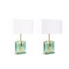 Paire de lampes en verre de Murano, irisé vert. 20e-21e siècle. LS6401609J 12