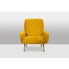 Marco Zanuso pour Artflex. Fauteuils jaune et en laiton doré. Années 1950.LS64333009I 17