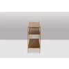 Maison Jansen. Console en laiton doré et cuir fauve. Années 1970.LS64292509I 16