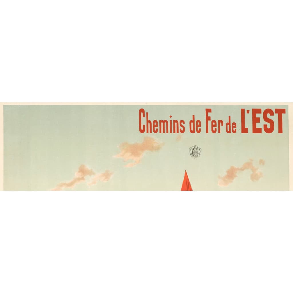 Affiche Tourisme Originale, Hugo d’Alési, Venise, Chemins de Fer, Transport, Voyage, Trains, Gondole, Voilier, Le Pô, Basilique Saint-Marc, Palais des Doges, Italie, c.1890 4