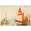 Affiche Tourisme Originale, Hugo d’Alési, Venise, Chemins de Fer, Transport, Voyage, Trains, Gondole, Voilier, Le Pô, Basilique Saint-Marc, Palais des Doges, Italie, c.1890 11