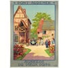 Affiche Tourisme Originale, Alo, Pont-Audemer, Auberge du Vieux Puits, Voyage, Transport, Normandie, Petite Venise, Automobile, Colombages, 1922 8