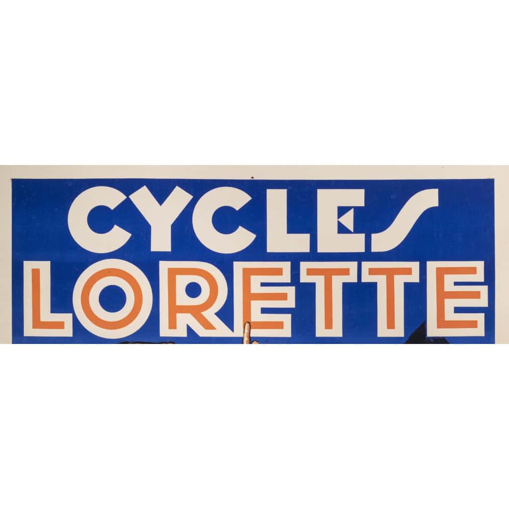 Affiche Originale, Cycles Lorette, Cyclisme, Cycliste, Bicyclette, Vélo, Deux Roues, Coureur, Montagne, c.1925 5