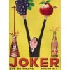 Affiche Originale, Rick Cursat, Joker, Jus de Fruits, Boisson, Bouteille, Pomme, Raisin, Grappe, Agrume, Liquide, Mâcon, c.1960 8