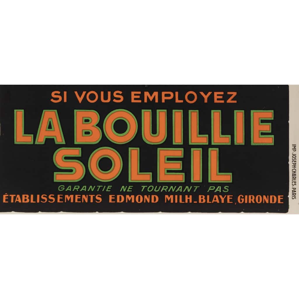 Affiche Originale, La Bouillie Soleil, Viticulteur, Vigneron, Vignoble, Vigne, Raisin, Récolte, Engrais, Gironde, Main, Cartes, As, c.1930 6