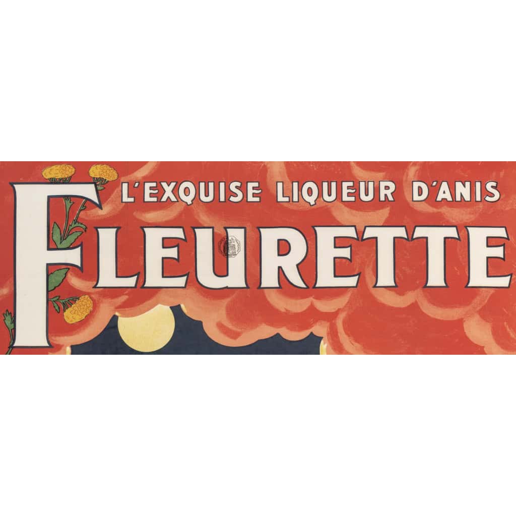 Affiche Originale, Fleurette, Liqueur d’Anis, Distillerie St Quentinoise, Anisette, Alcool, Apéritif, Boisson, Pastis, St Quentin, Henri IV, Roi, 1925 4