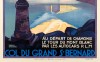 Affiche Art Déco Originale, Roger Broders, Col du Grand-Saint-Bernard, PLM, Suisse, Alpes, Mont-Blanc, Grand Combin, Chamonix, Montagne, Sommet, Glacier, Vallée, Lac, Tourisme, Voyage, Transport, Autocars, 1927 9