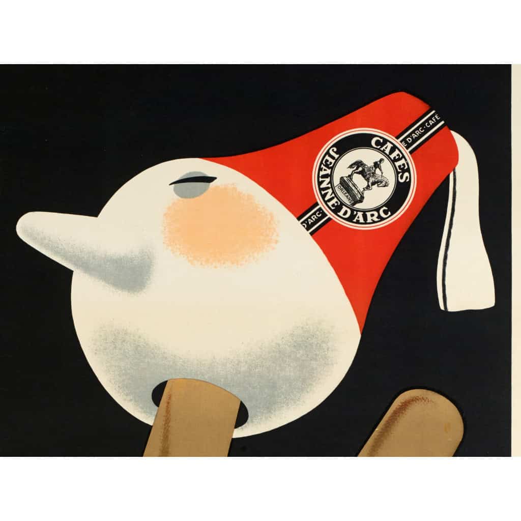 Affiche Originale, Chem, Cafés Jeanne d’Arc, Cafetier, Torréfacteur, Cafetière, Tasse, Boisson, Expresso, Café, Orléans, 1937 6