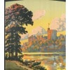 Affiche Tourisme Originale, Constant Duval, Chemins de Fer, Transport, Voyage, Trains, Paris, Londres, Brighton, Angleterre, Château de Windsor, Forteresse Médiévale, Cygnes, 1913 8