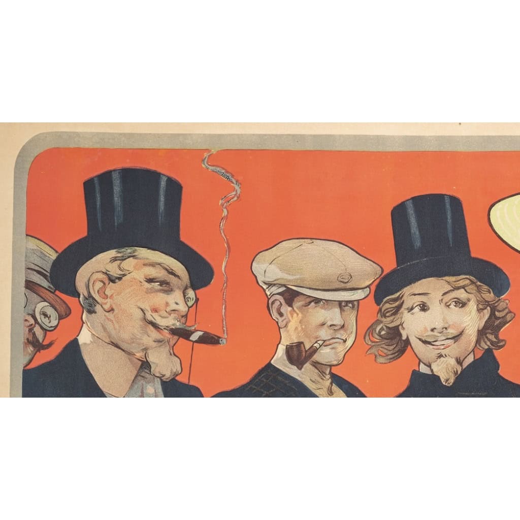Affiche Originale, Francisco Tamagno, Cachou Lajaunie, Confiserie, Pastille, Bonbon, Réglisse, Menthe, Hygiène, Haleine, Fumeur, Femme, Gentleman, Chapeau, Boîte, c.1900 5