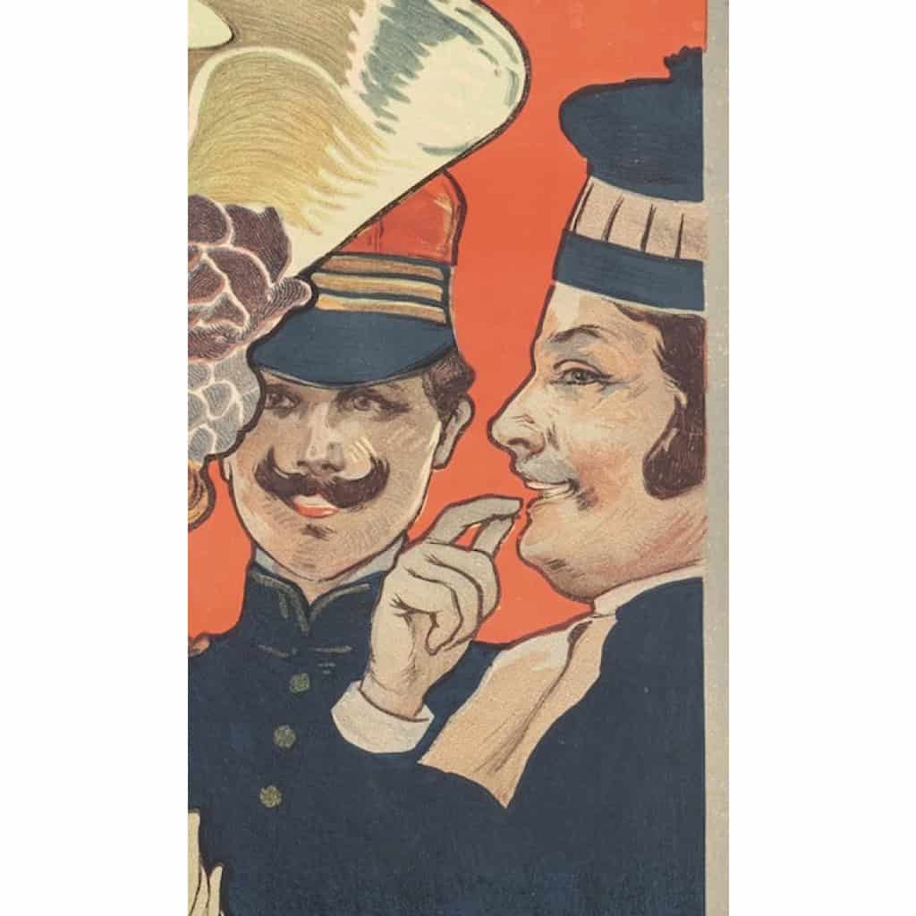 Affiche Originale, Francisco Tamagno, Cachou Lajaunie, Confiserie, Pastille, Bonbon, Réglisse, Menthe, Hygiène, Haleine, Fumeur, Femme, Gentleman, Chapeau, Boîte, c.1900 6