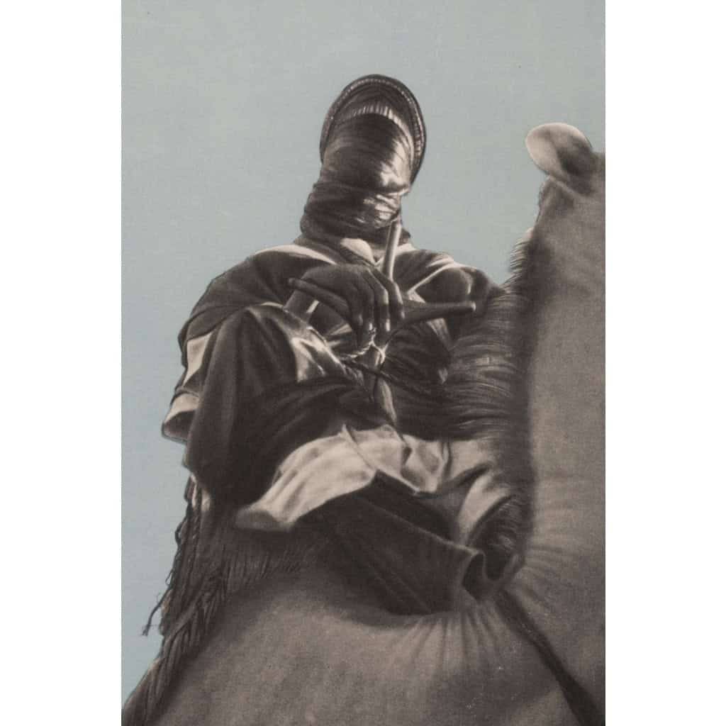 Affiche Originale, Raymond Gid, Exposition du Sahara, Musée d’Histoire Naturelle, Musée d’Ethnographie, Trocadéro, Paris, Bédouin, Touareg, Chameau, 1934 5