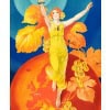 Affiche Art Déco Originale, Henry Le Monnier, La Chablisienne, Chablis, Alcool, Liqueur, Distillerie, Vin, Vignoble, Vigne, Vigneron, Viticulteur, Cépage, Raisins, Boisson, Bouteille, Femme, Robe, Globe, 1926 12