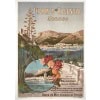 Affiche Tourisme Originale, Hugo d’Alési, Thermes Valentia, Monaco, Chemins de Fer, Transport, Voyage, Trains, La Condamine, Eau Thermale, Eau de Source, Bain Thermal, Bain de Mer, Côte d’Azur, c.1896 8