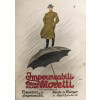 Affiche Originale, Leopoldo Metlicovitz, Impermeabili Moretti, Mode, Textile, Tissu, Veste, Couture, Homme, Gentleman, Imperméable, Parapluie, Pluie, Chapeau, c.1920 6