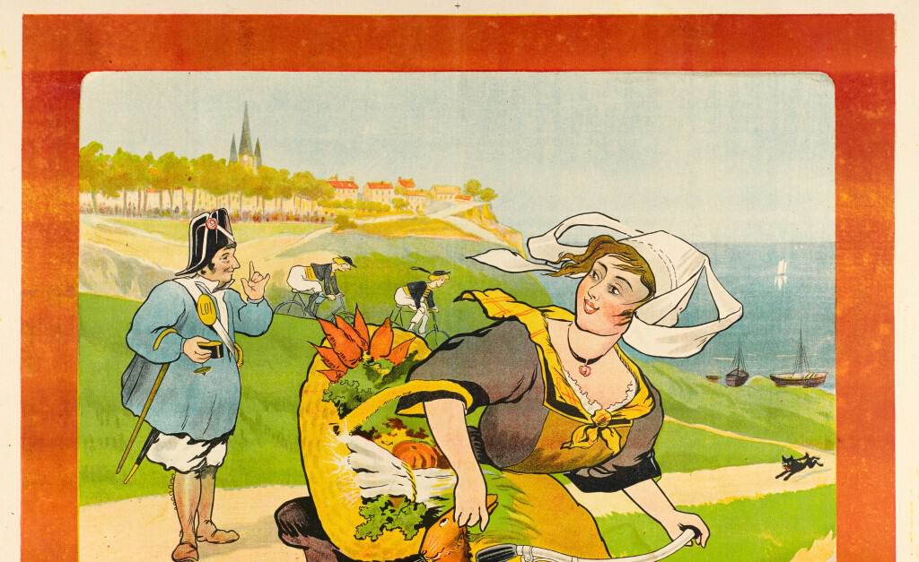 Affiche Originale, René Leverd, Gladiator, Cycles, Cyclisme, Cycliste, Bicyclette, Vélo, Deux Roues, Coureur, Bretagne, Lapin, Chat Noir, Course, 1910 4