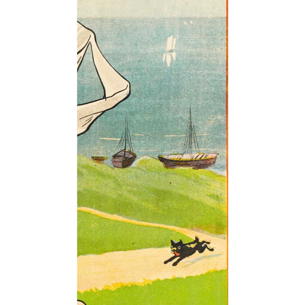 Affiche Originale, René Leverd, Gladiator, Cycles, Cyclisme, Cycliste, Bicyclette, Vélo, Deux Roues, Coureur, Bretagne, Lapin, Chat Noir, Course, 1910 8