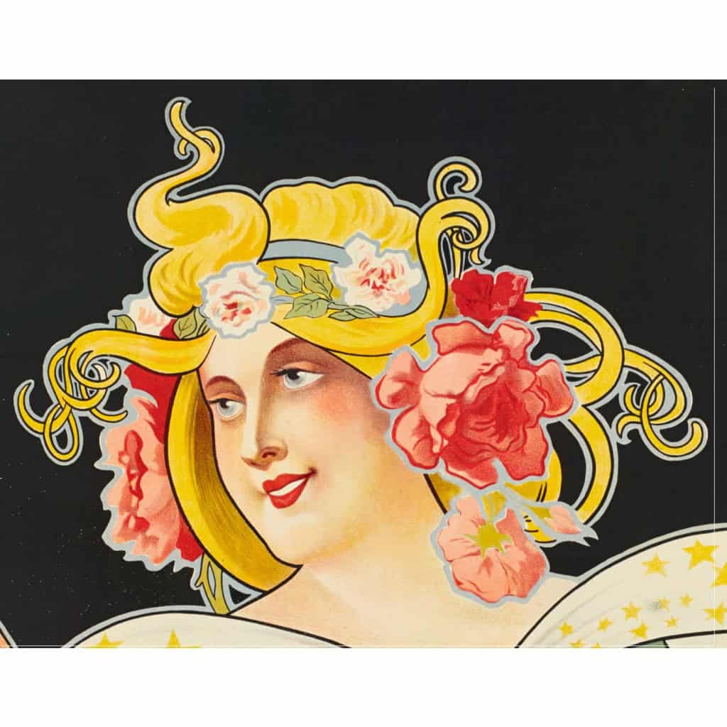 Affiche Art Nouveau Originale, Marcellin Auzolle, Banyuls Trilles, Quinquina, Apéritif, Distillerie, Alcool, Boisson, Bouteille, Verre, Spiritueux, Vin, Eau de Vie, Quinine, Perpignan, Bordeaux, c.1910 5