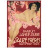 Affiche Art Nouveau Originale, Leopoldo Metlicovitz, Liane Fleurie, Sauzé Frères, Parfum, Parfumeur, Eau de Cologne, Eau de Toilette, Cosmétique, Senteur, Odeur, Arôme, Femme, Fleurs, Rose, Nu c.1910 9